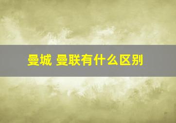 曼城 曼联有什么区别